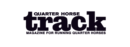 Quarter Horse Track Magazine logo.