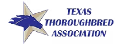 Texas Thoroughbred Association logo.